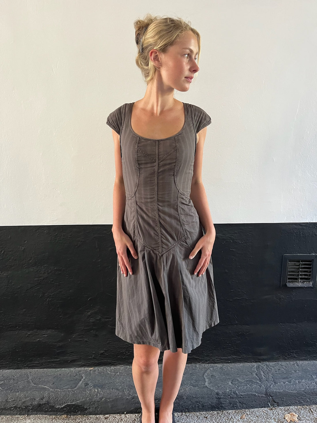 IKKS Khaki Corset Dress