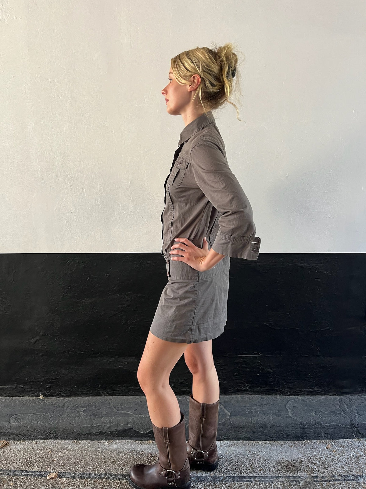 Khaki Utility Dress