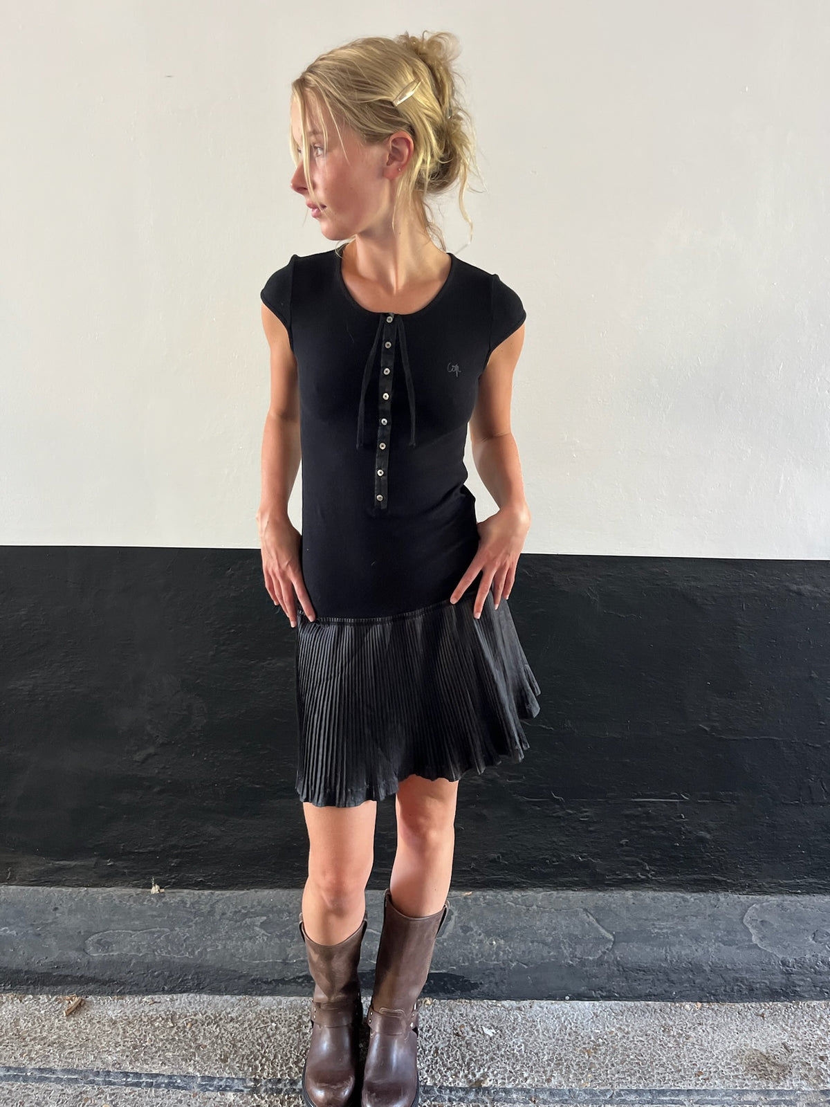 Cop Copine Black Tiered Dress