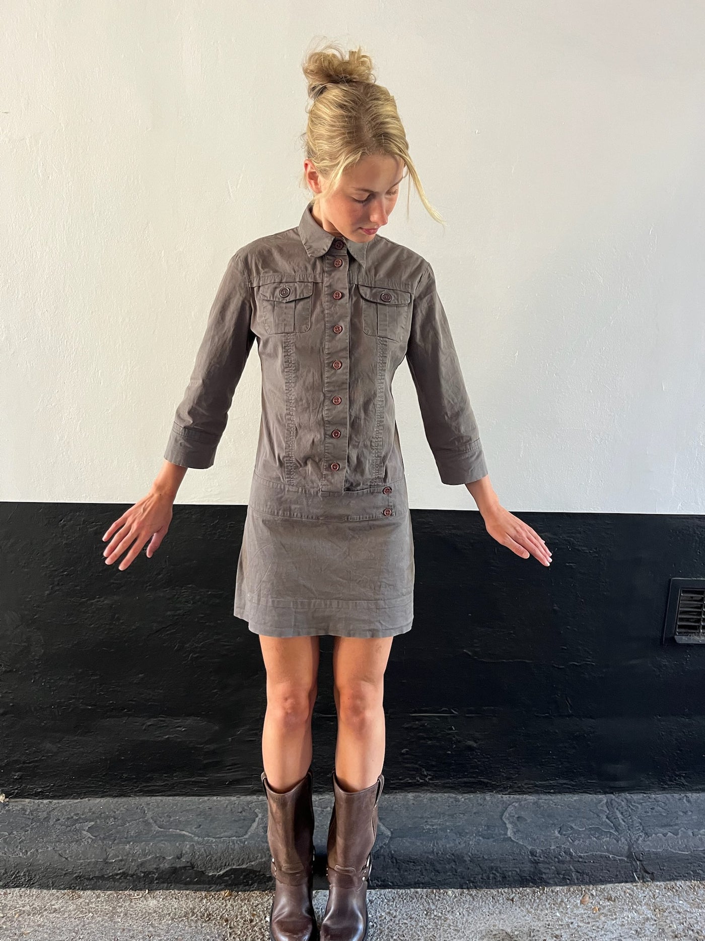 Khaki Utility Dress
