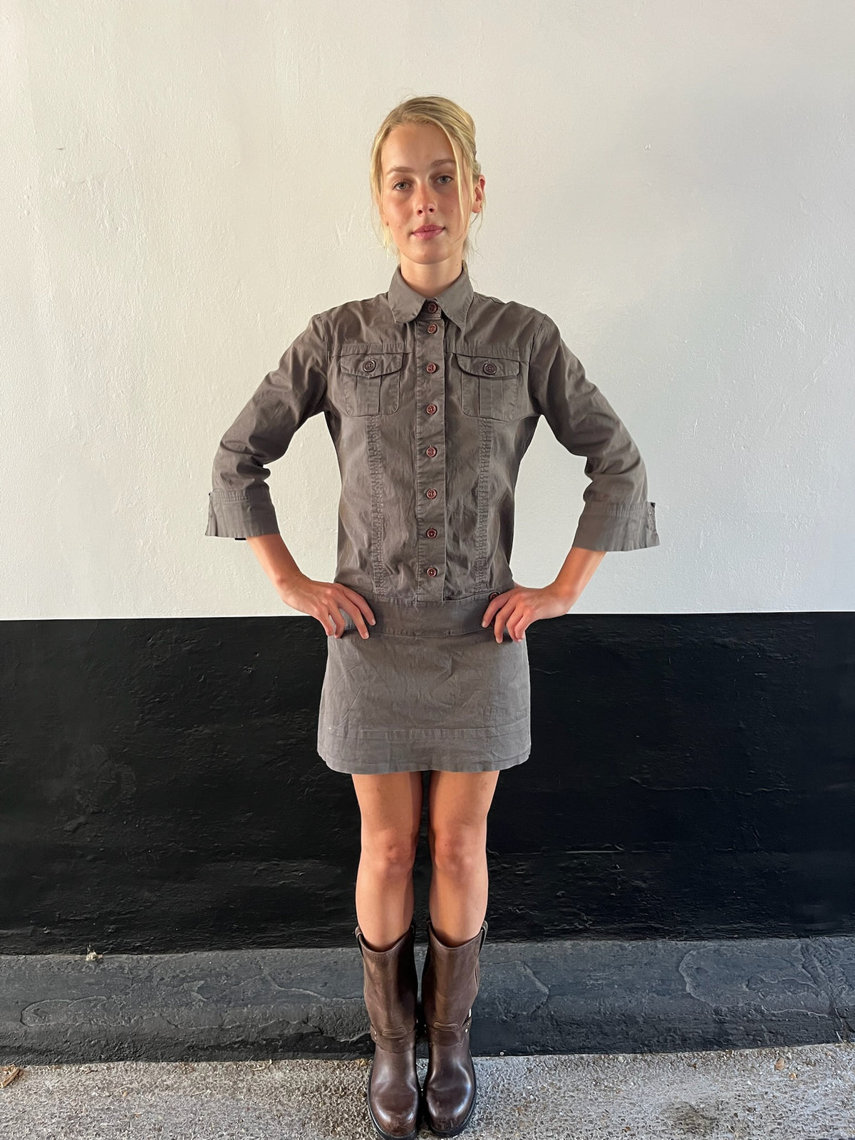Khaki Utility Dress