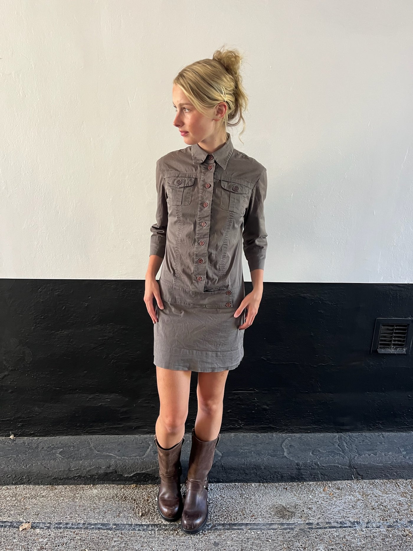 Khaki Utility Dress
