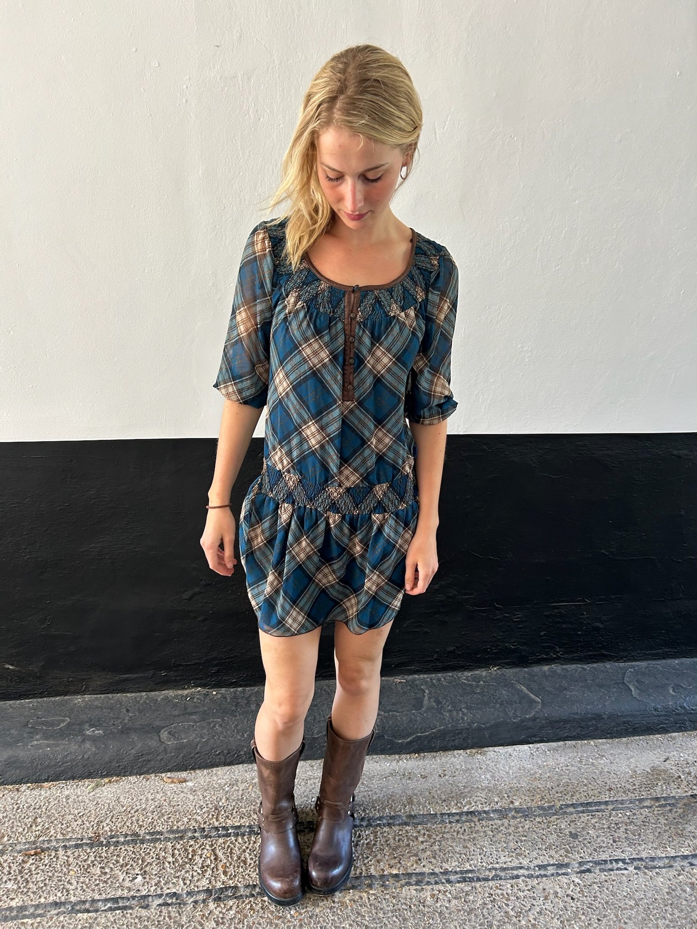 Tartan Dress Blue