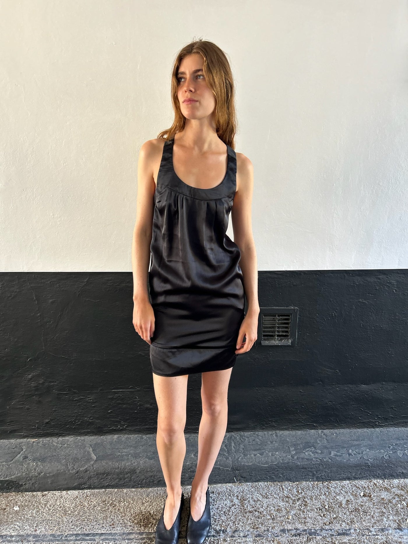 Miss Sixty Mesh Racerback Black Dress