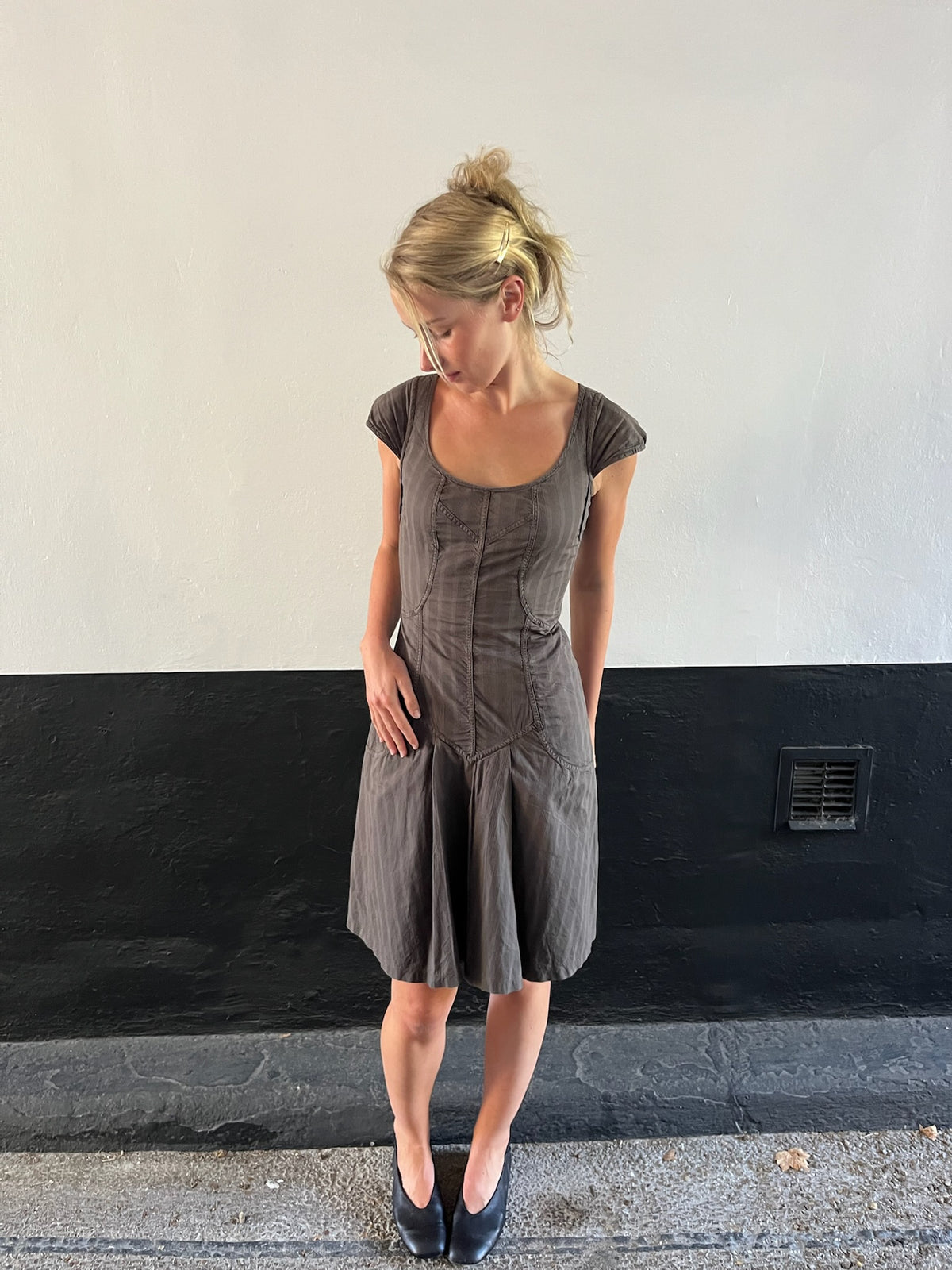 IKKS Khaki Corset Dress