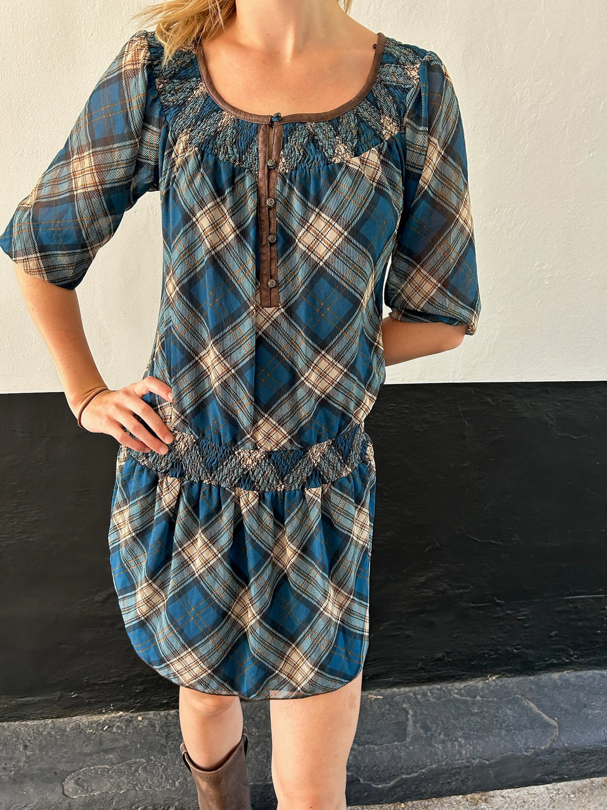Tartan Dress Blue