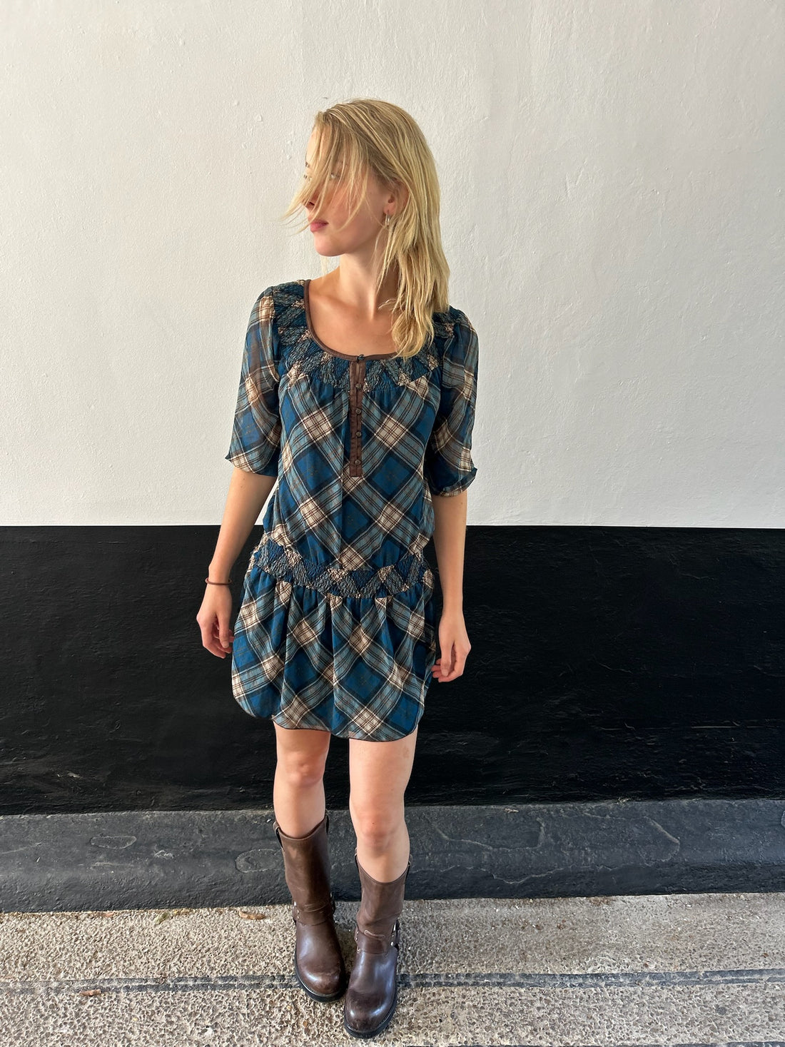 Tartan Dress Blue