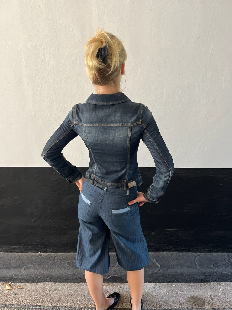 Denim Asymmetrical Jacket 90s