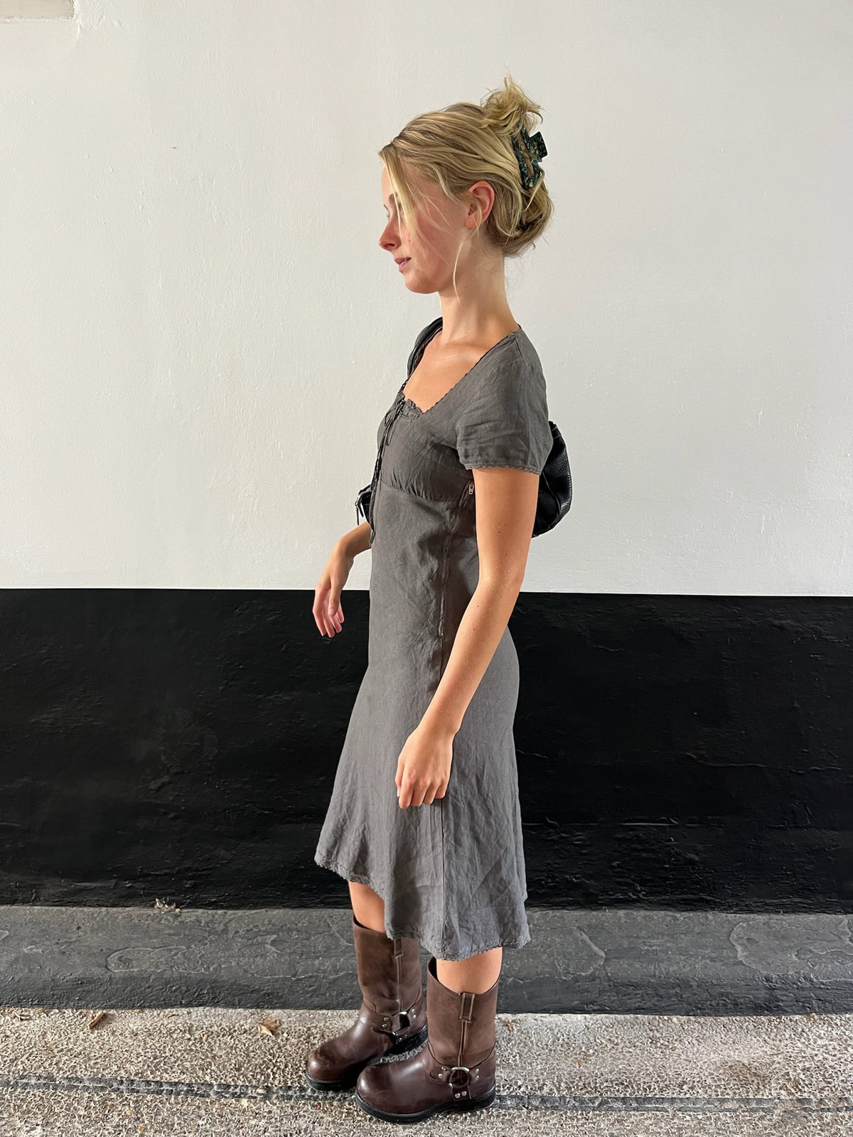 Khaki Prarie Corset Dress