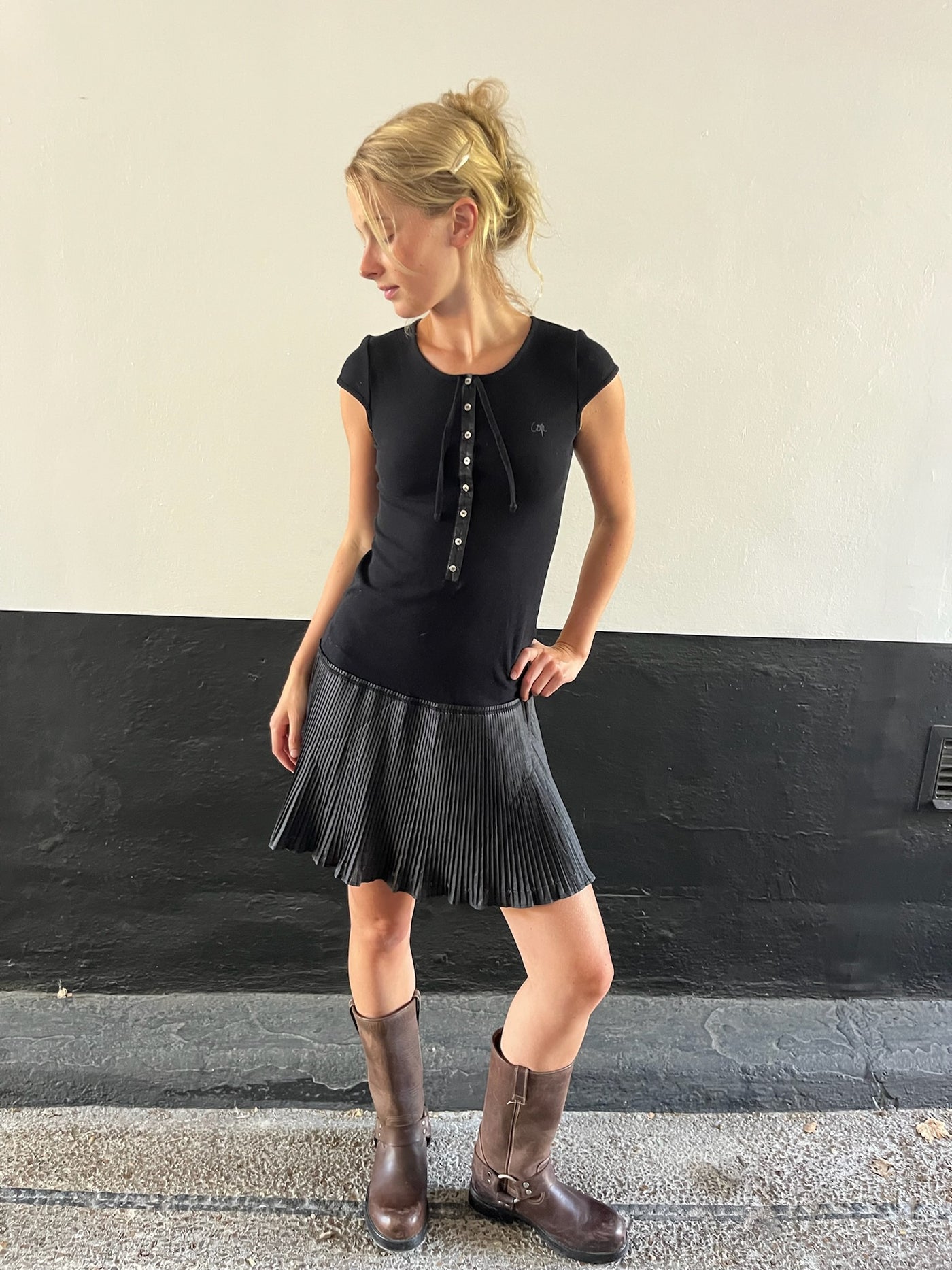 Cop Copine Black Tiered Dress