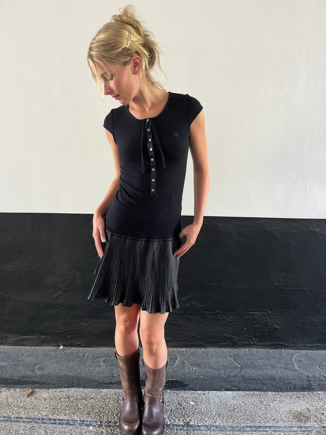 Cop Copine Black Tiered Dress