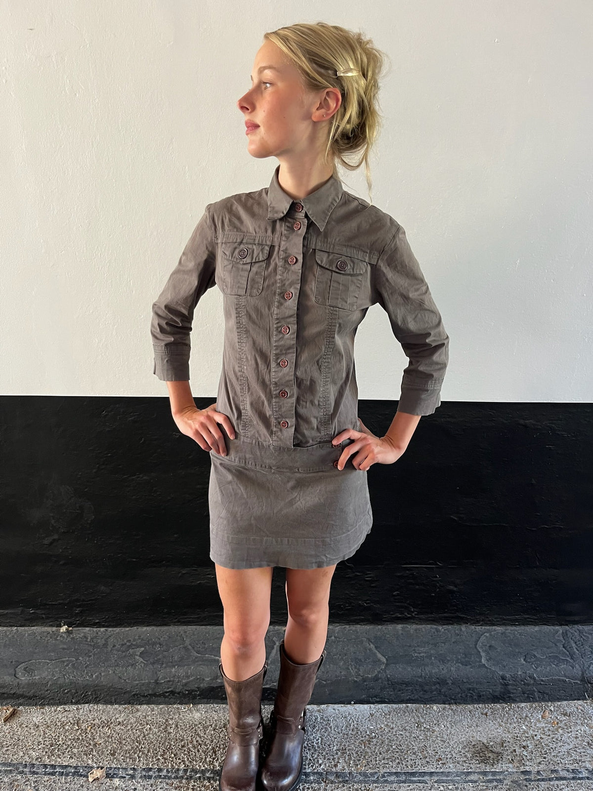 Khaki Utility Dress