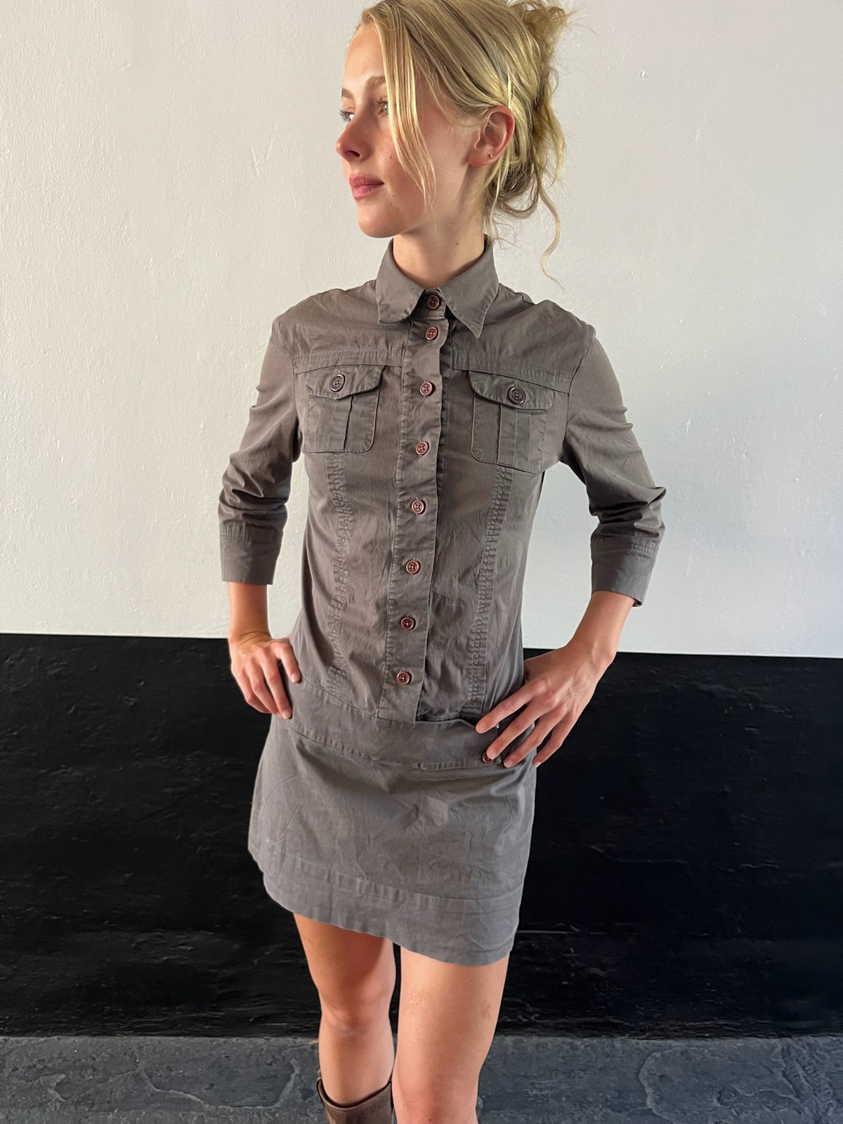 Khaki Utility Dress