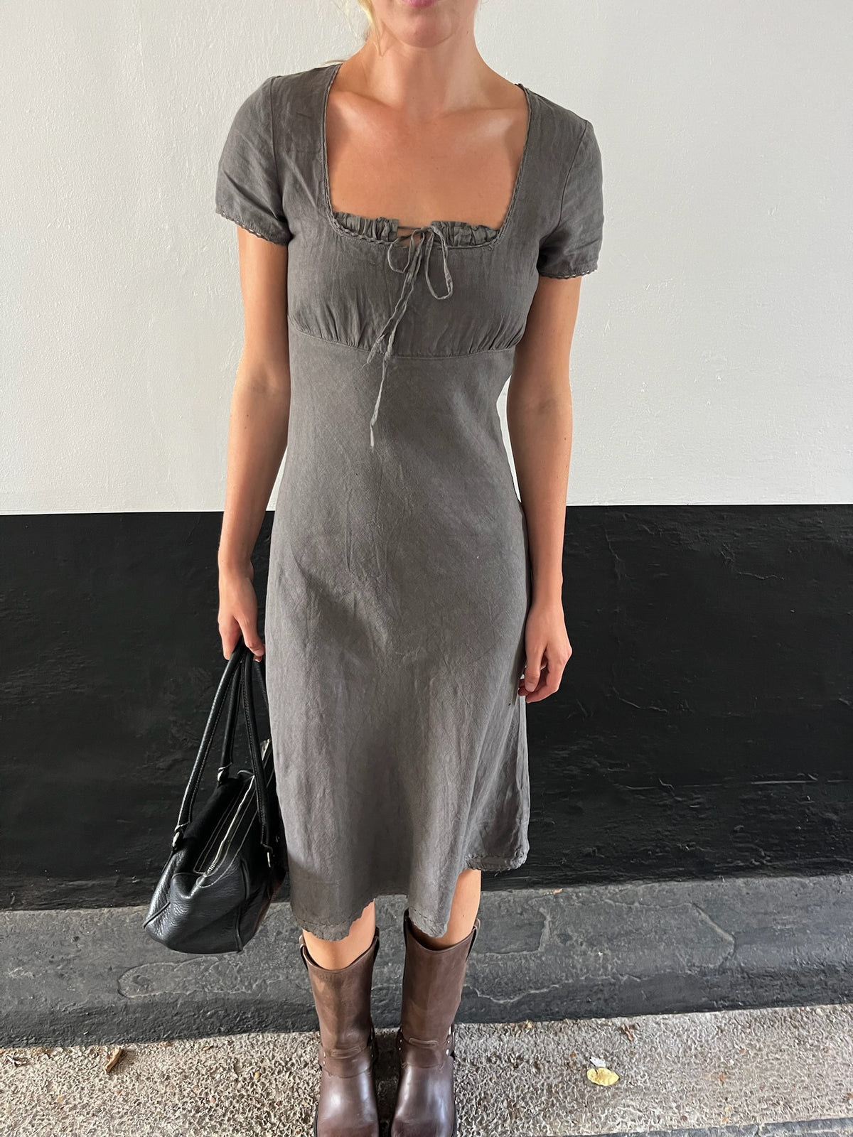 Khaki Prarie Corset Dress