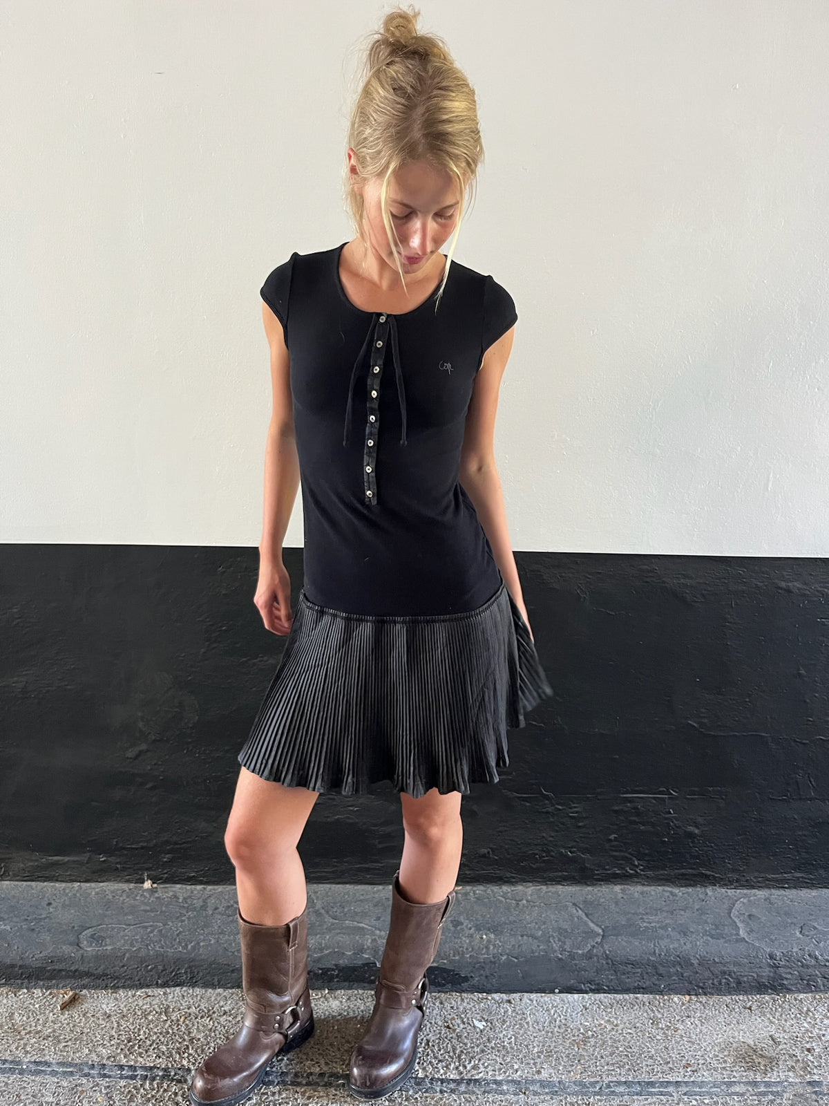 Cop Copine Black Tiered Dress