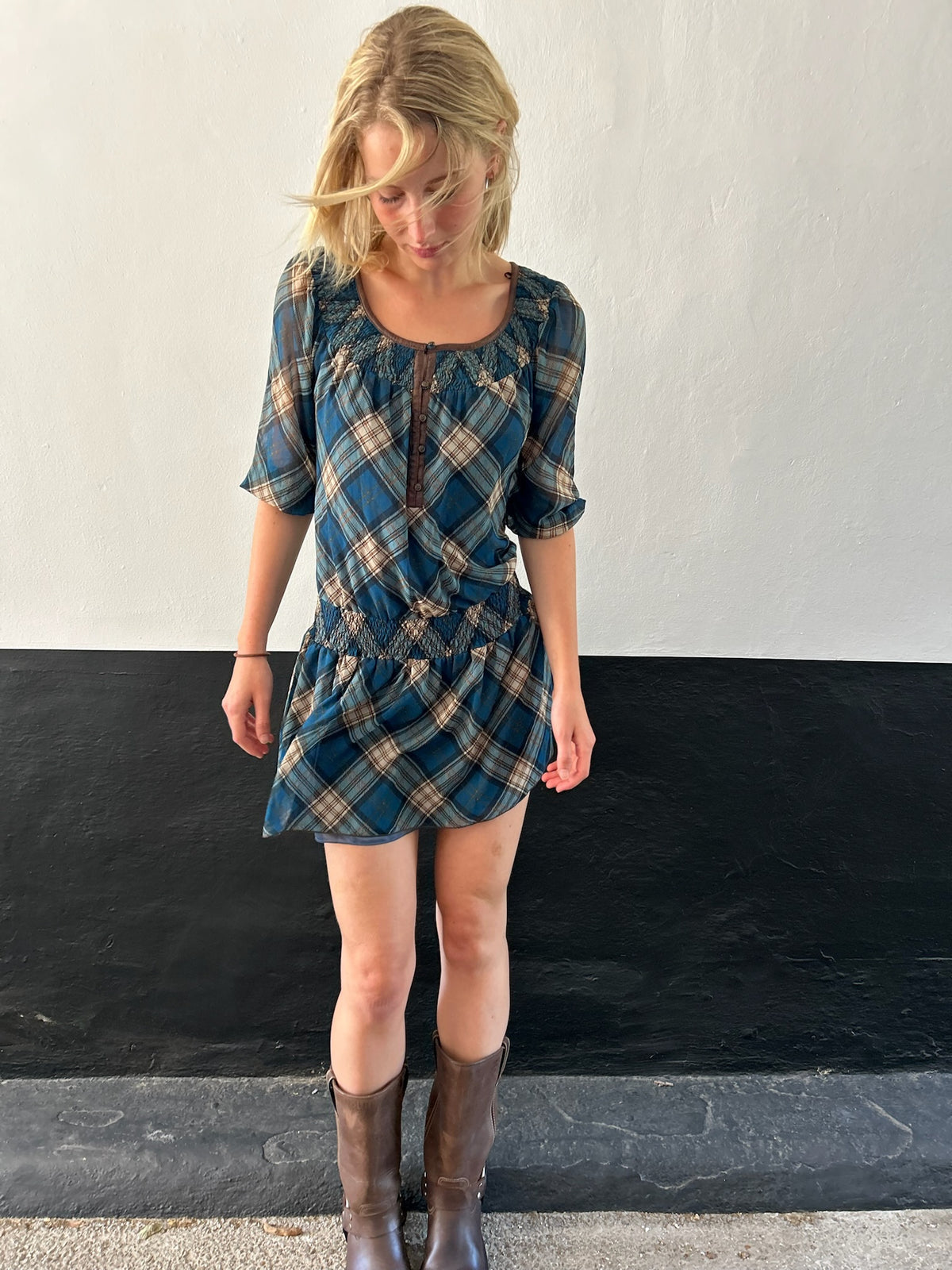 Tartan Dress Blue