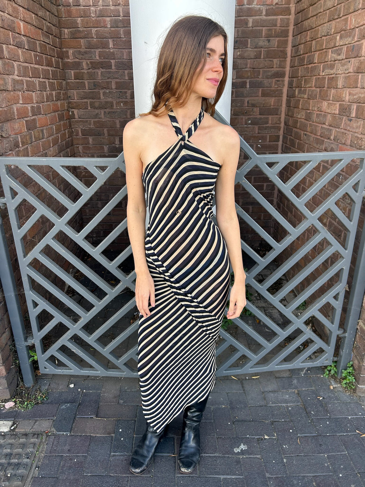 Vivienne Westwood Stripe Blue & Beige Dress