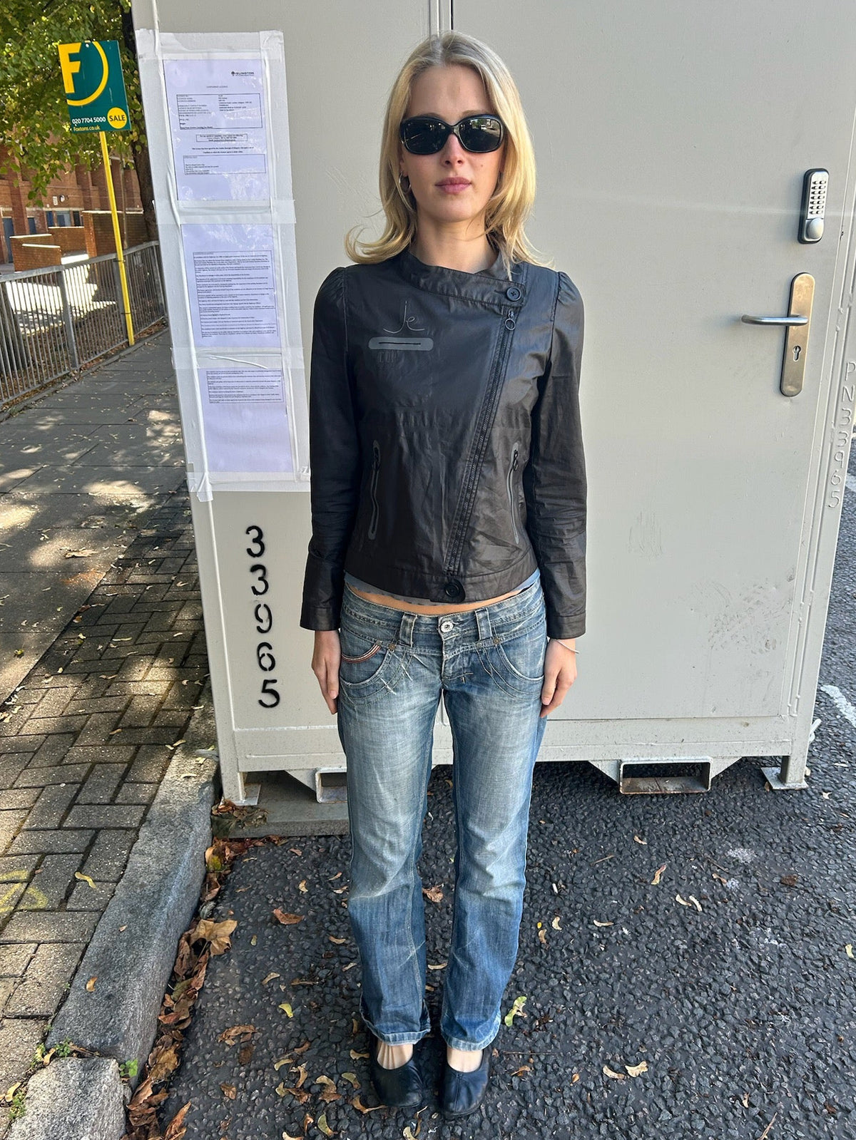 Black Cop Copine Asymetrical Jacket
