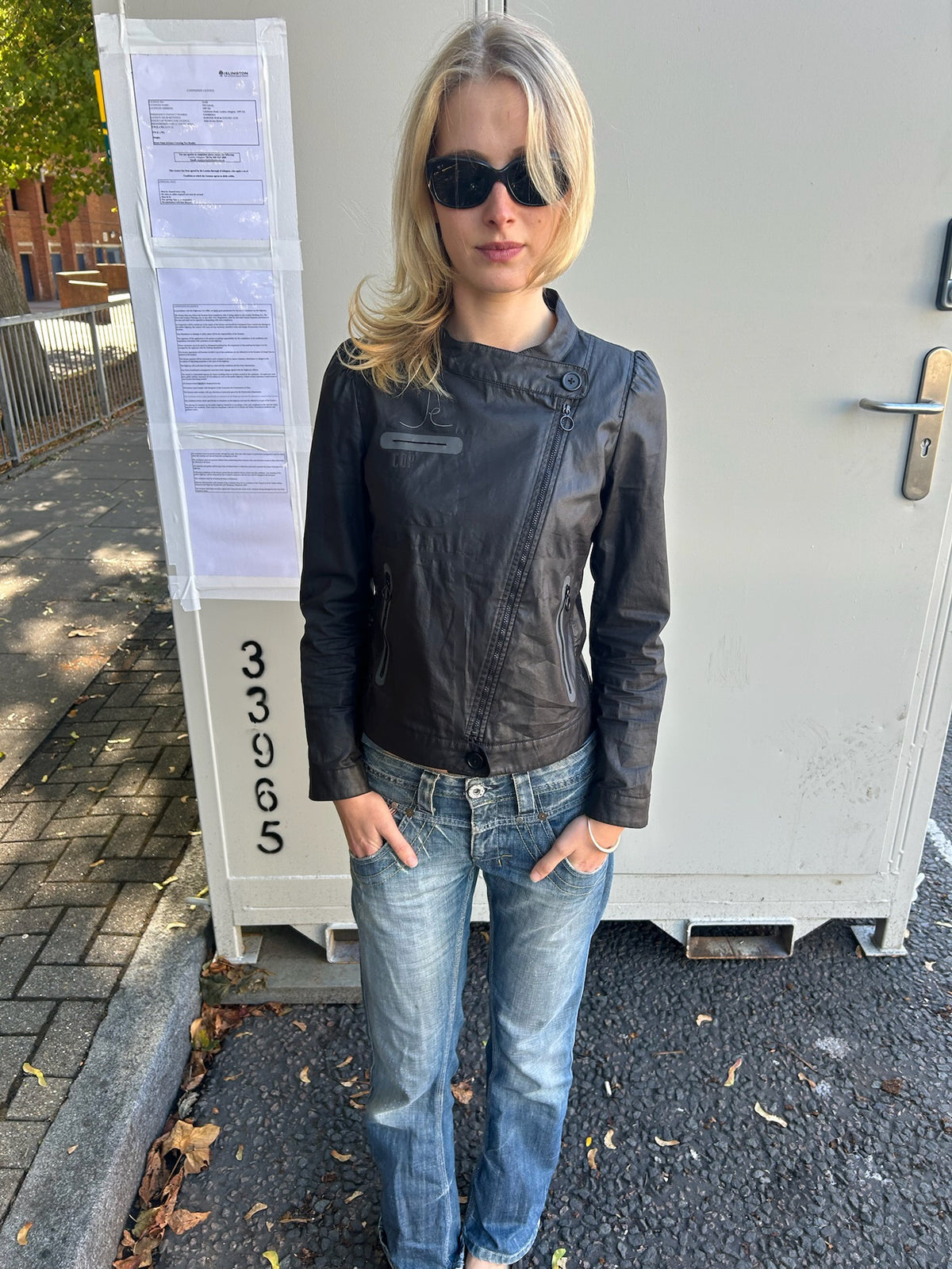 Black Cop Copine Asymetrical Jacket