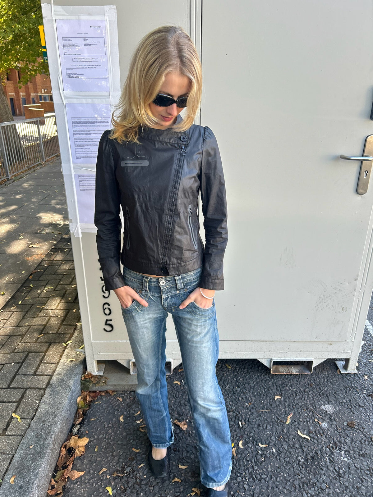 Black Cop Copine Asymetrical Jacket