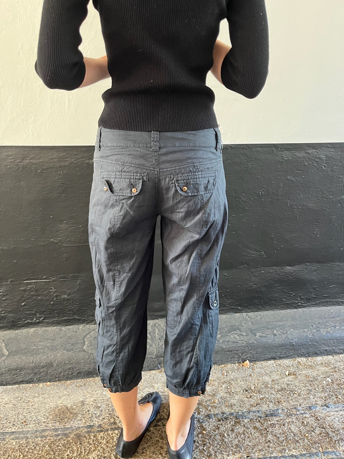 Navy 90s Capri Trousers
