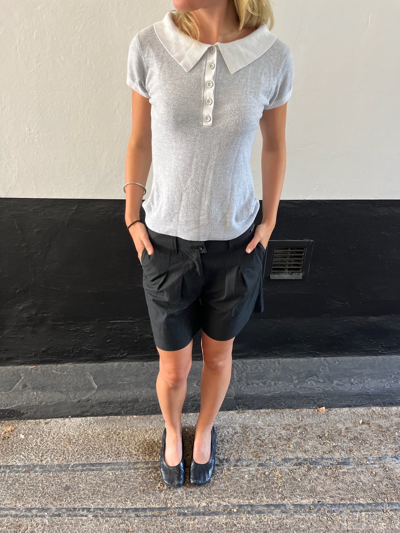 Grey Polo Top