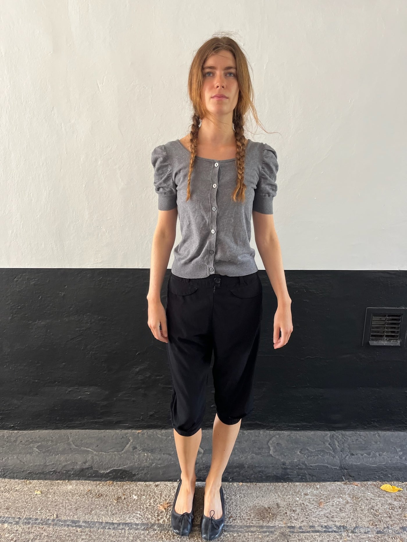 Cop Copine Black Capri Trousers