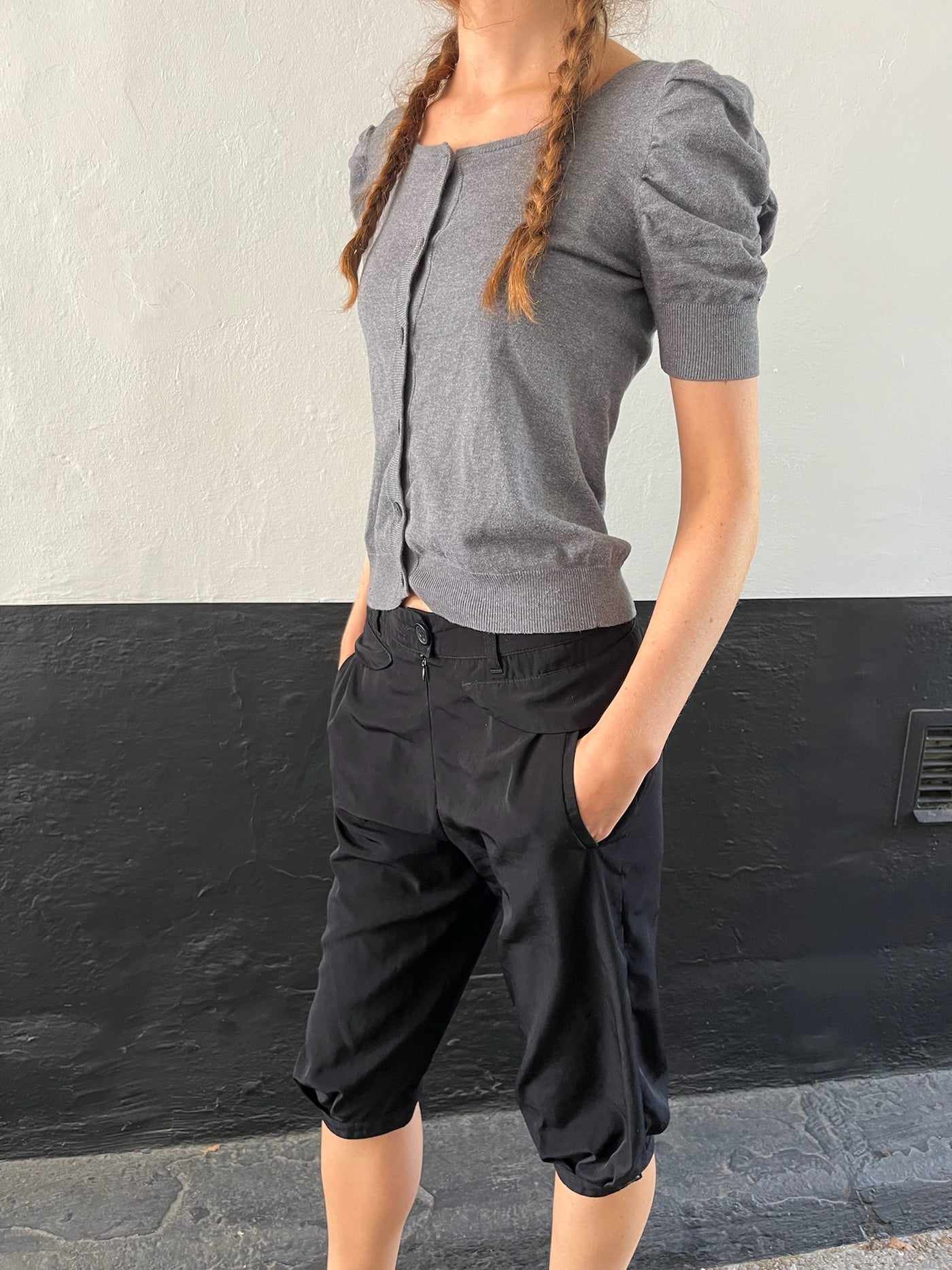 Cop Copine Black Capri Trousers