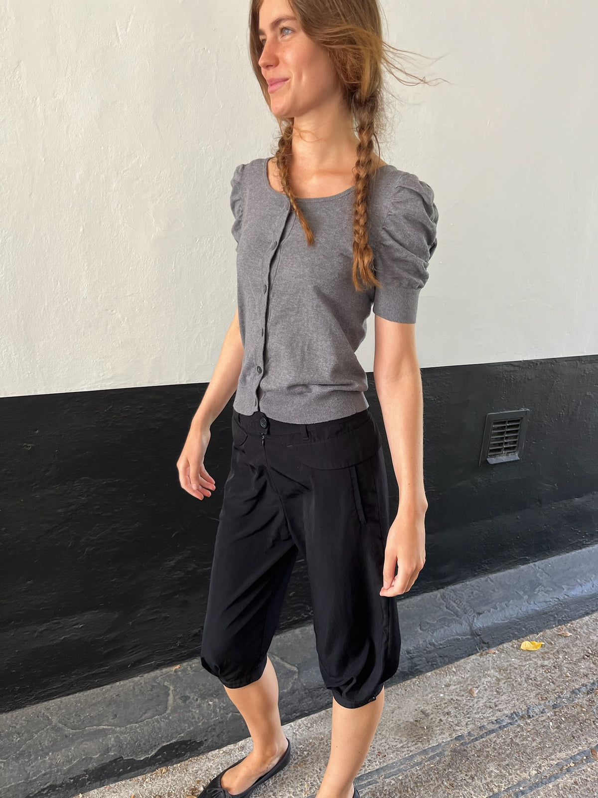 Cop Copine Black Capri Trousers