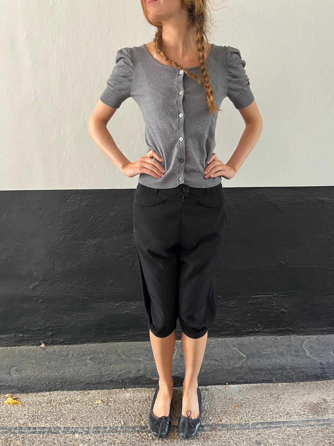 Cop Copine Black Capri Trousers