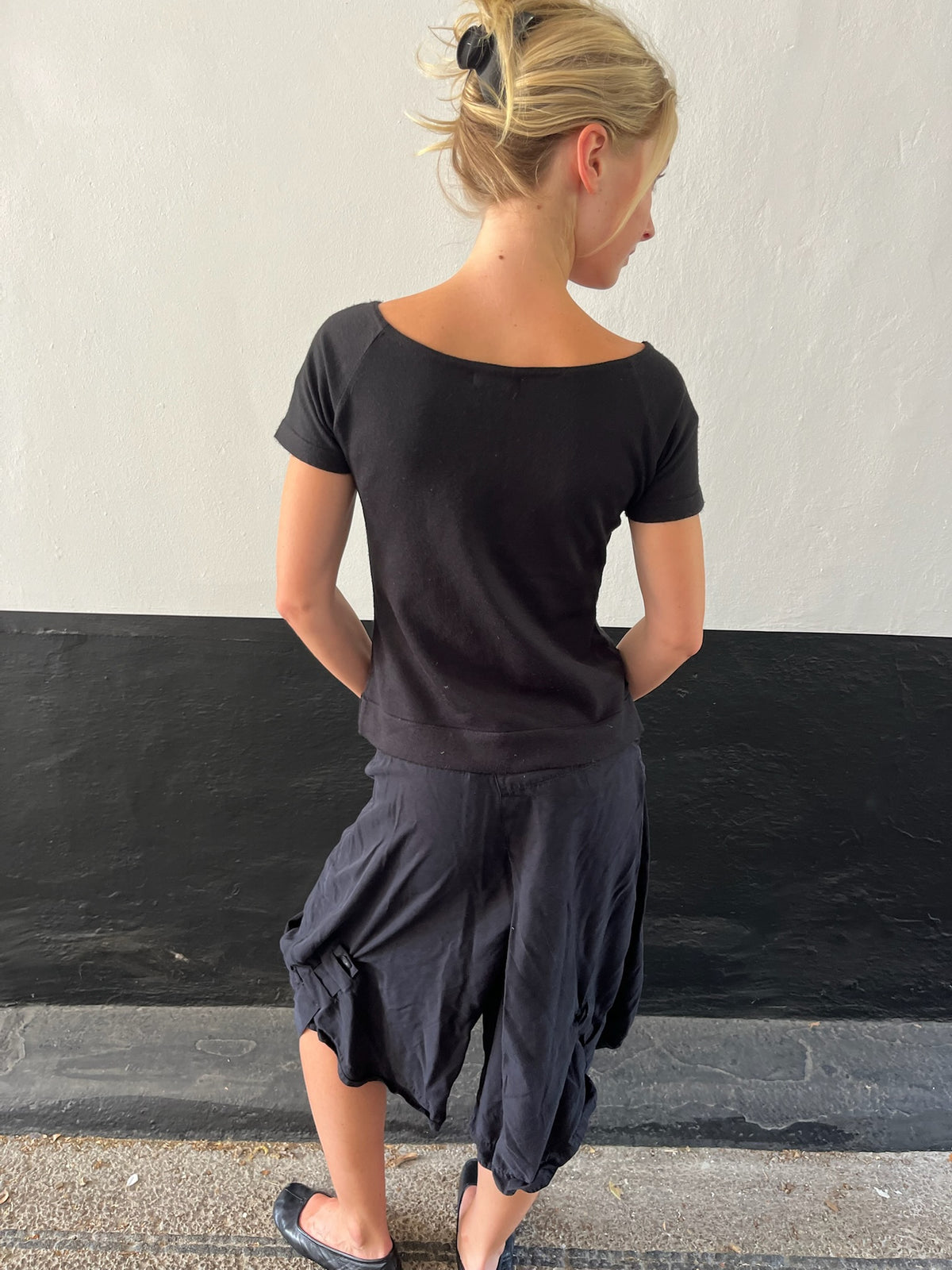 Black Top With Grey Zipper