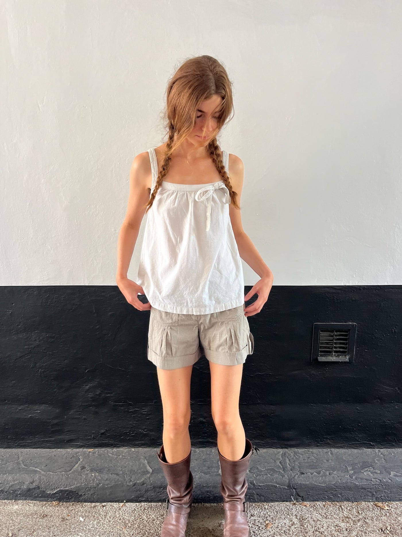 Chequered Cop Copine Shorts