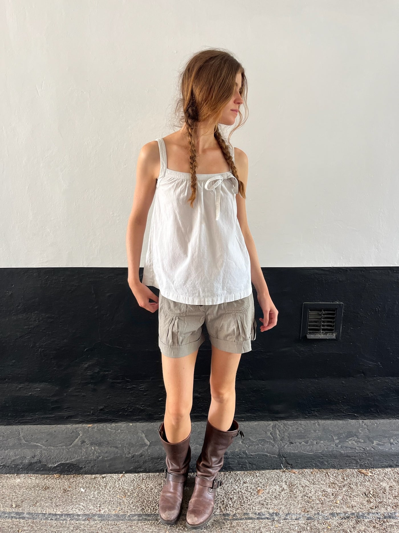 Chequered Cop Copine Shorts