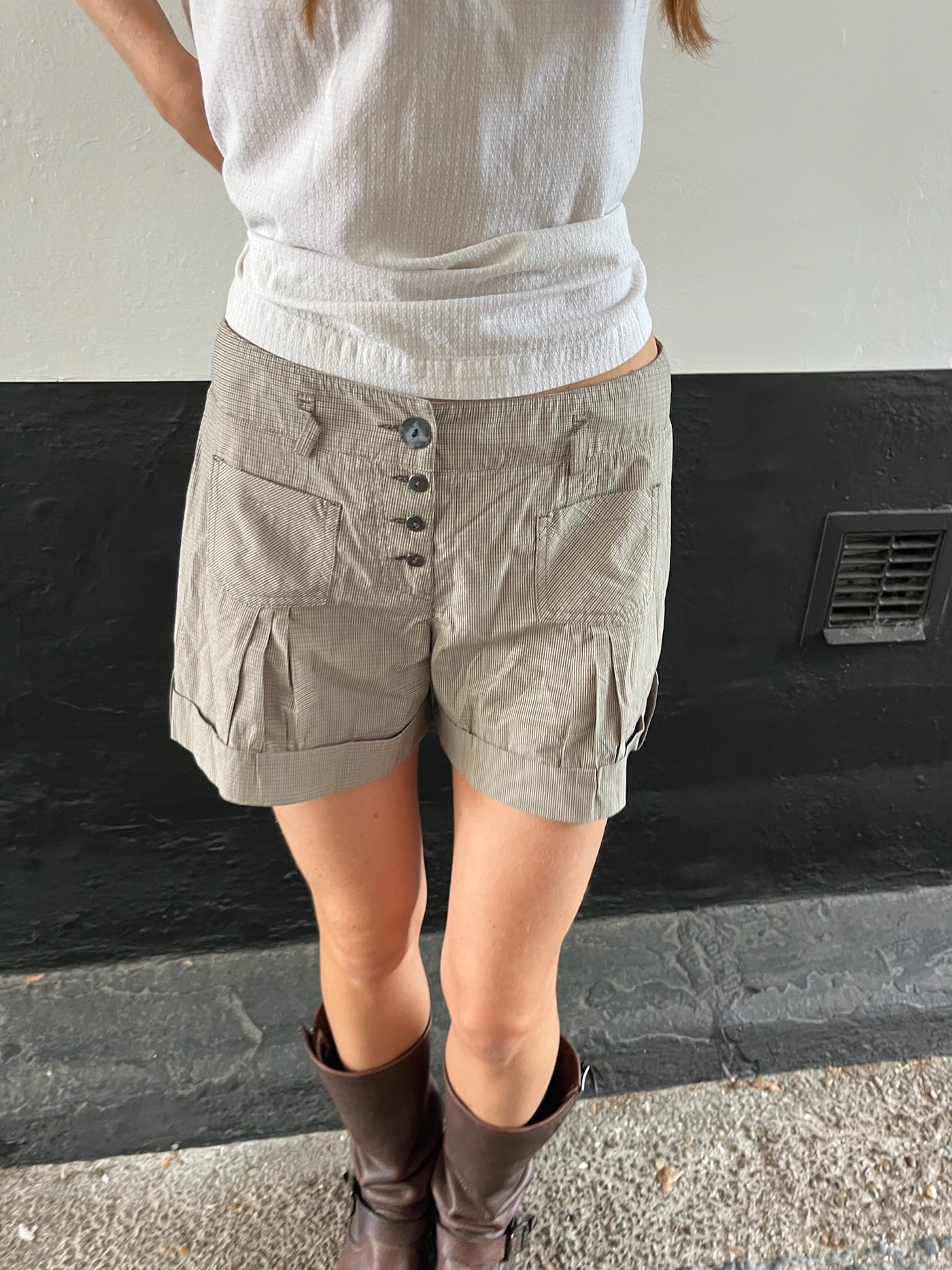 Chequered Cop Copine Shorts