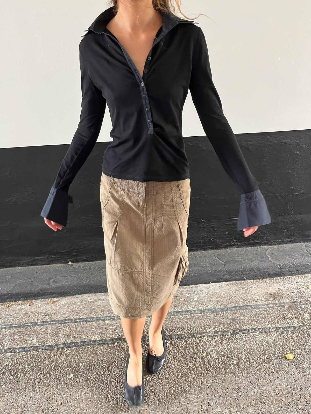 Khaki Cargo skirt