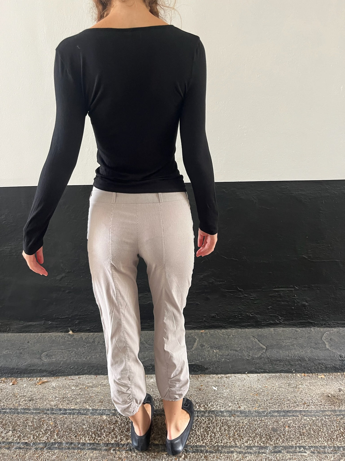 Beige Capri Trousers