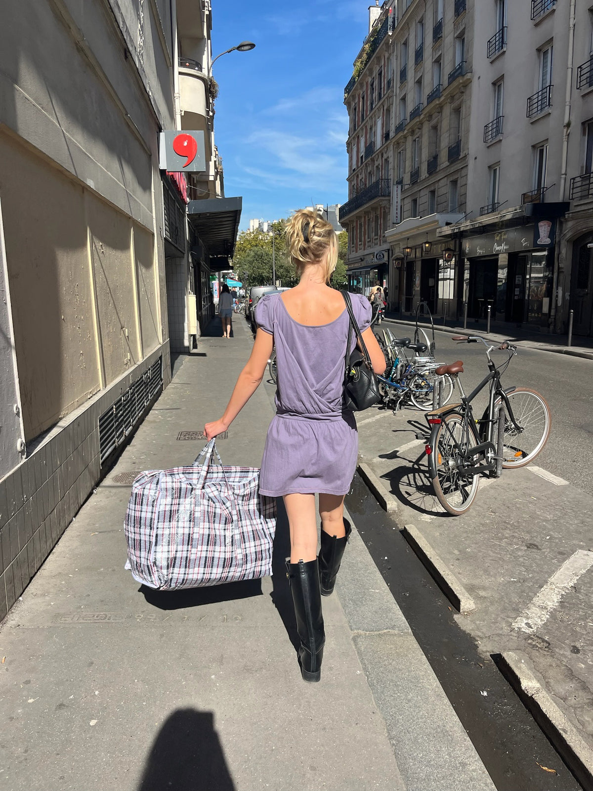 Purple Cap Sleeve Dress