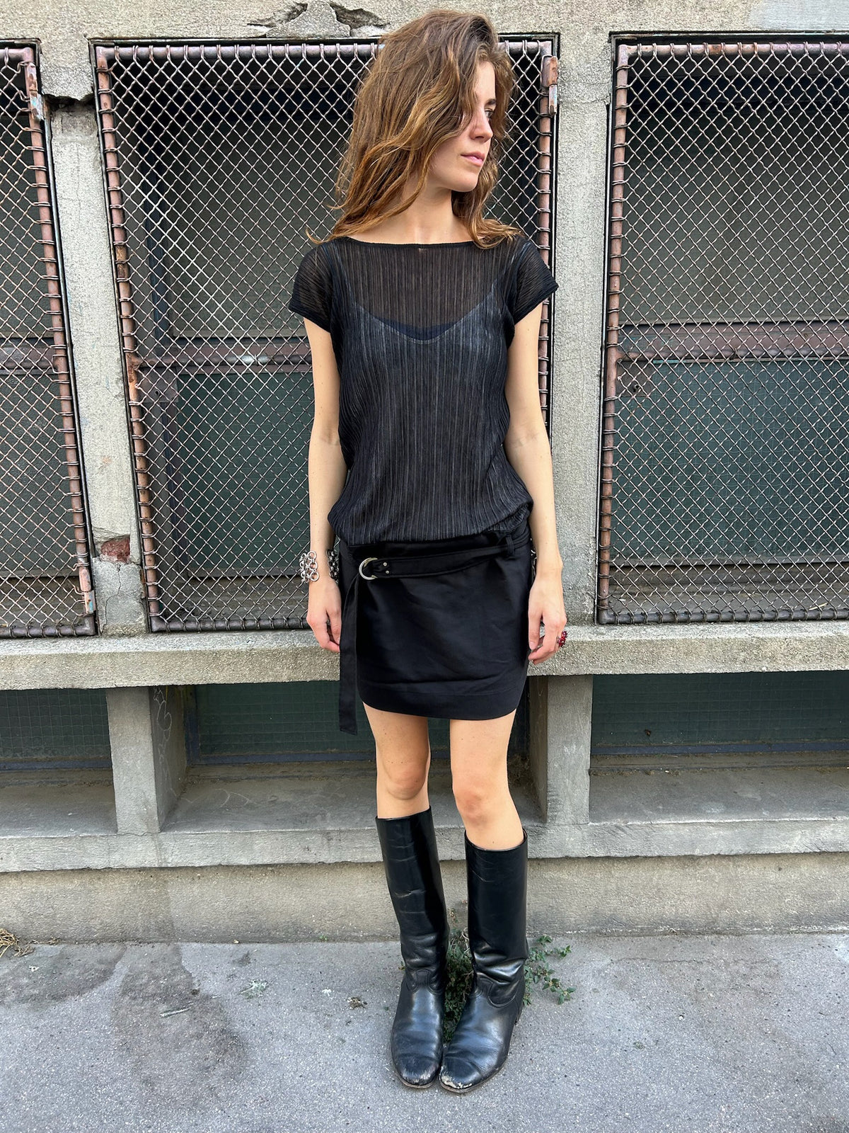 Cop Copine Business Style Belted Dress
