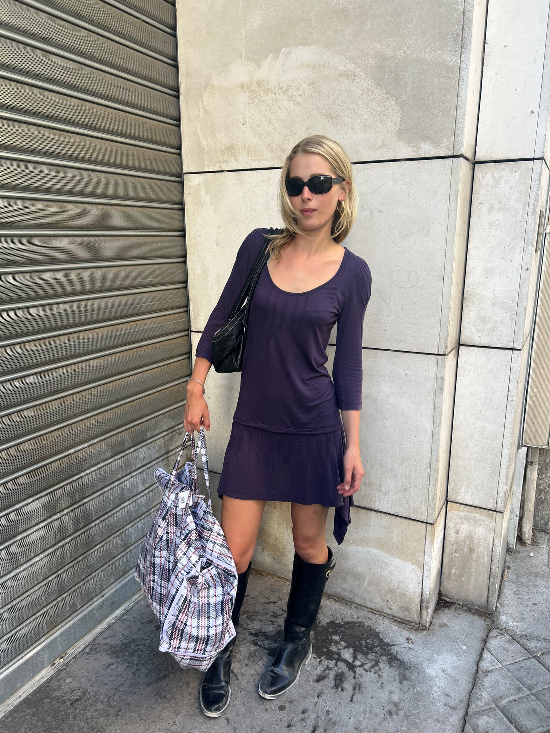Cop Copine Purple Dress Tie Back