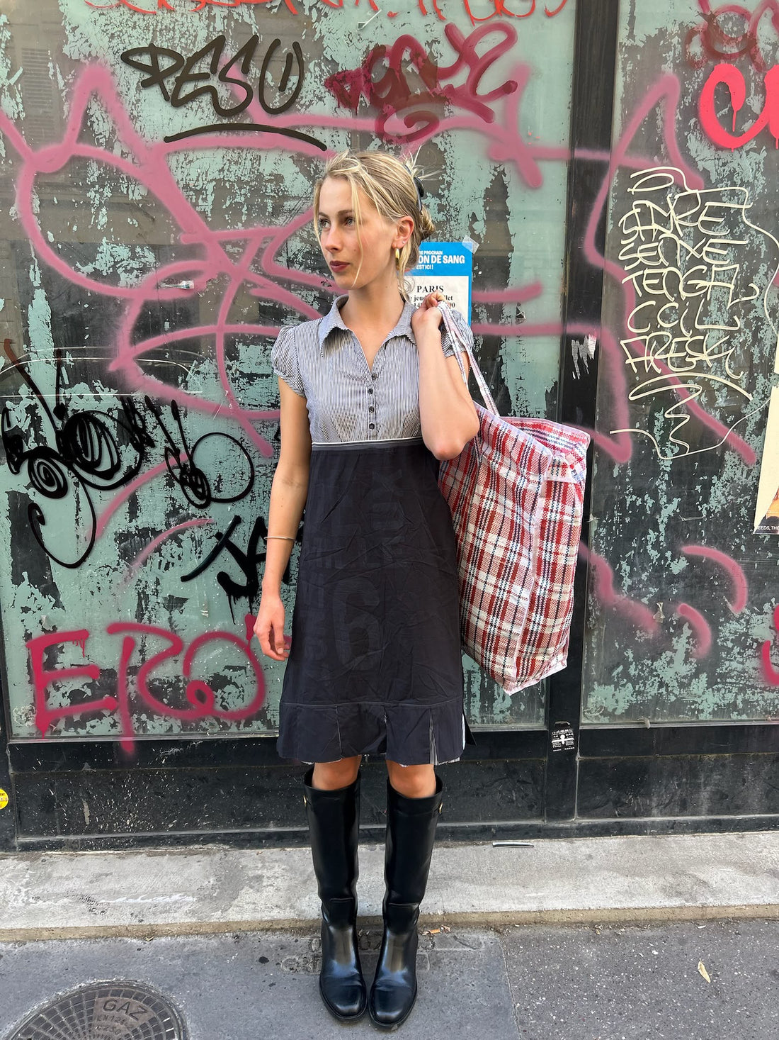 2026 by Cop Copine Stripe Blouse Dress