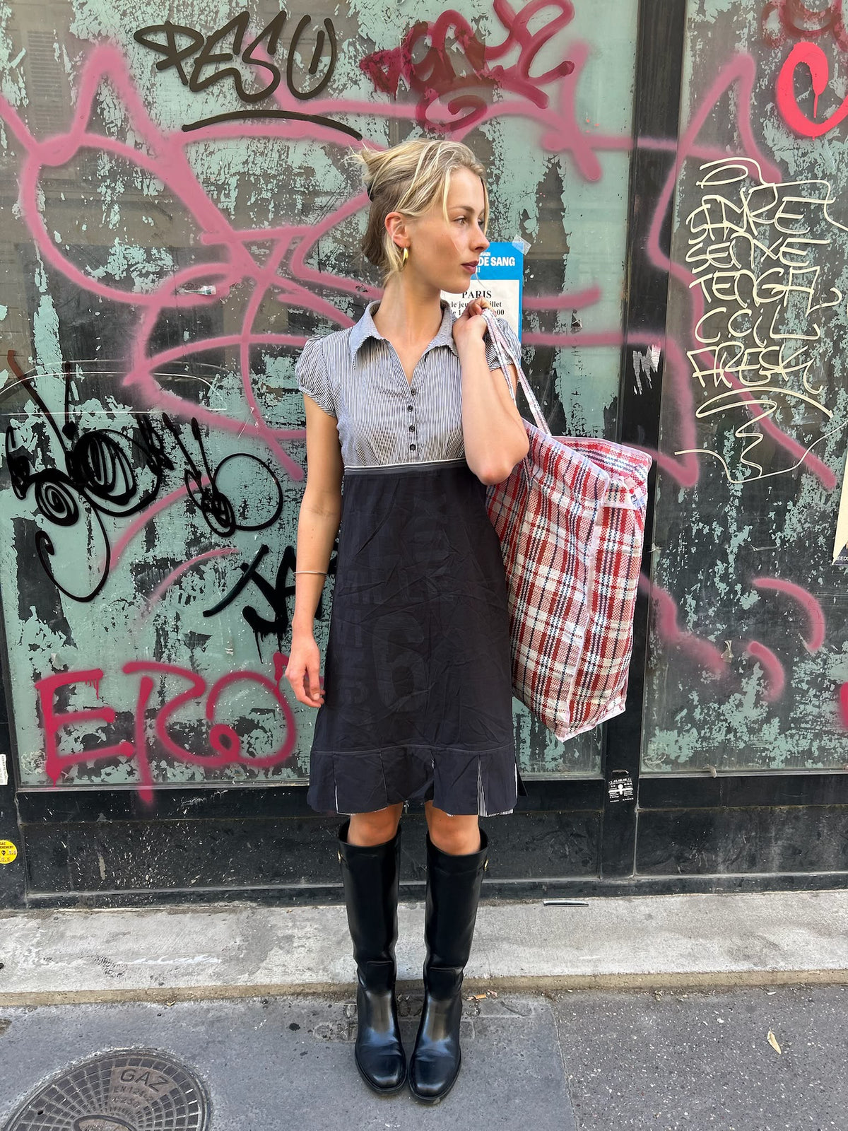 2026 by Cop Copine Stripe Blouse Dress